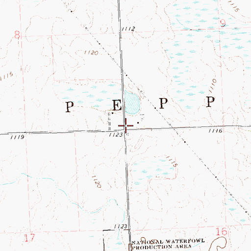 Topographic Map of School Number 44 (historical), MN