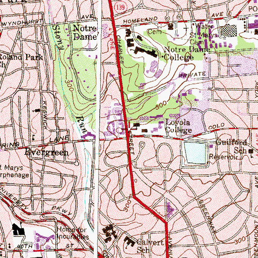 Topographic Map of Donnelly Science Center, MD