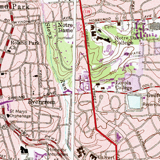 Topographic Map of Seton Court, MD