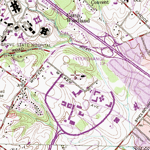 Topographic Map of Westhill Apartments, MD