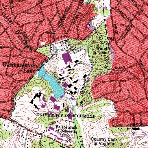 Topographic Map of Jepson Hall, VA