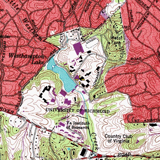 Topographic Map of Virginia Baptist Historical Society, VA