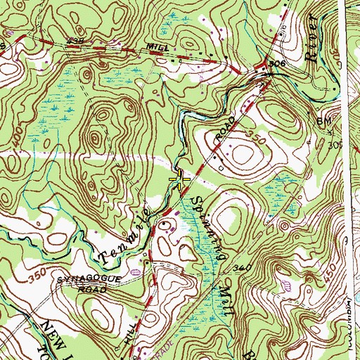 Topographic Map of Spinning Mill Brook, CT