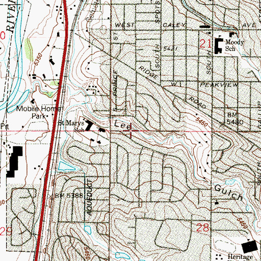 Topographic Map of Ivan Thomas Greenway, CO