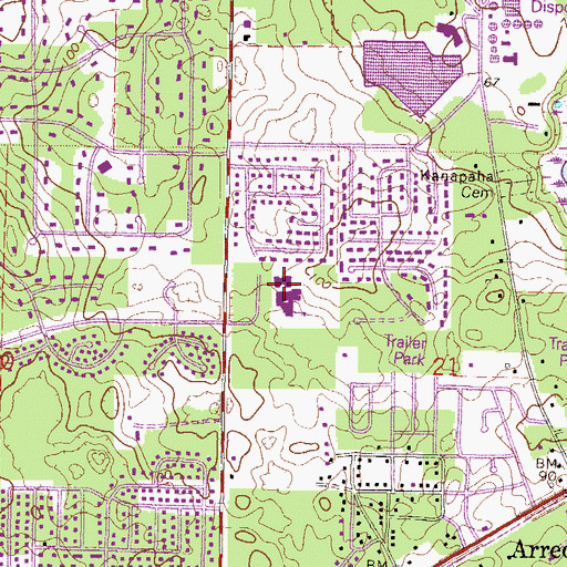Topographic Map of Kimball Wiles Elementary School, FL