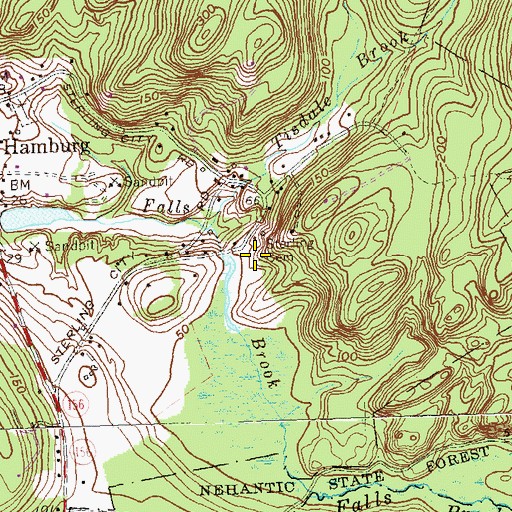 Topographic Map of Sterling Cemetery, CT