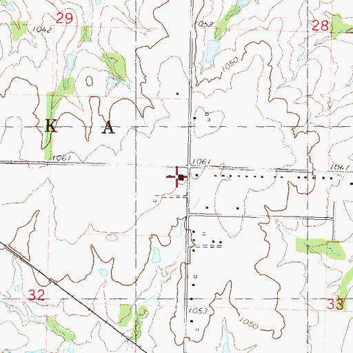 Topographic Map of Shawnee Heights Fire Station 23, KS