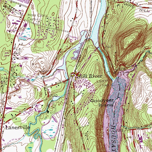 Topographic Map of Still River, CT