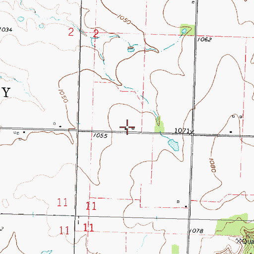 Topographic Map of Wilson County Rural Fire District Station 15, KS