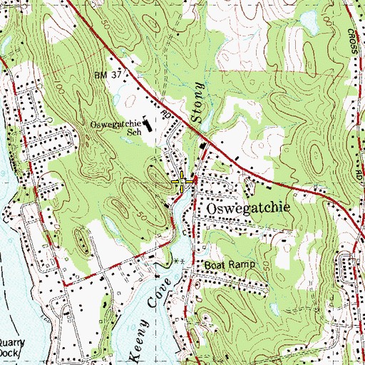 Topographic Map of Stony Brook, CT