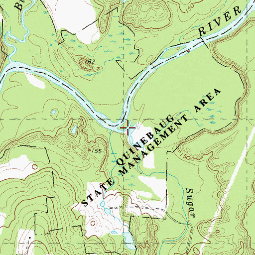 Topographic Map of Sugar Brook, CT