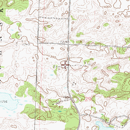 Topographic Map of School Number 20 (historical), MN