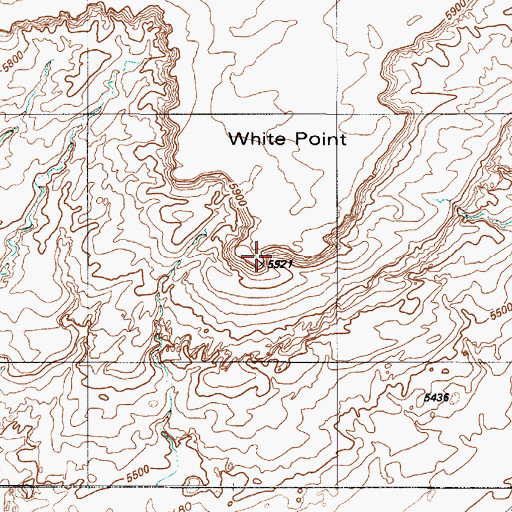 Topographic Map of White Point, AZ