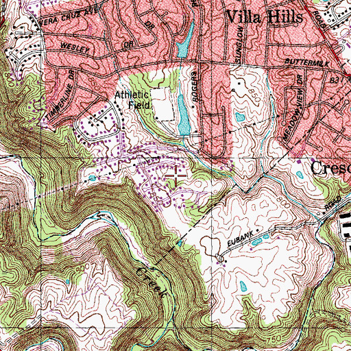 Topographic Map of Rigney Park, KY