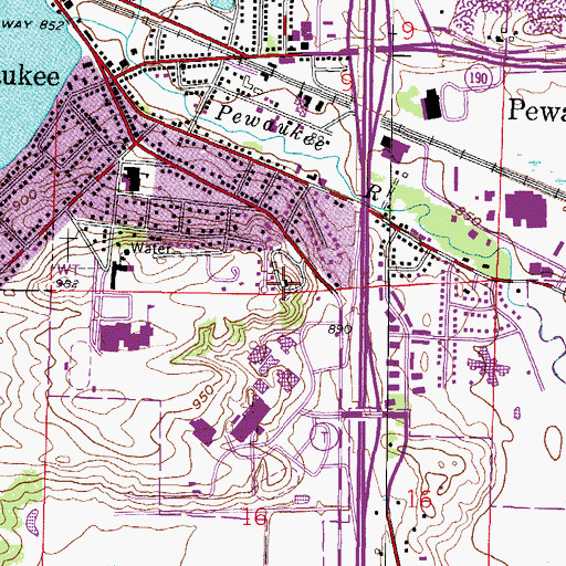 Topographic Map of Gethsemane United Methodist Church, WI
