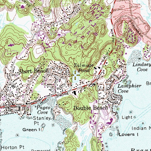 Topographic Map of Talmage Pond, CT