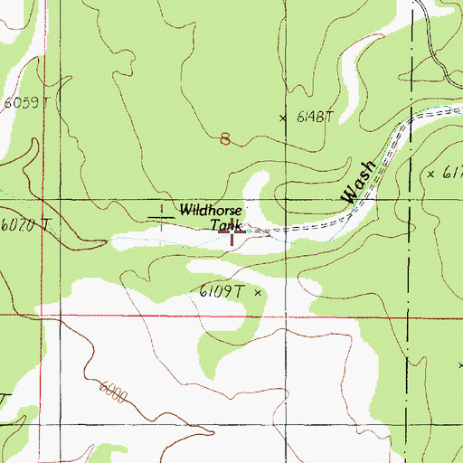 Topographic Map of Wild Horse Tank, AZ