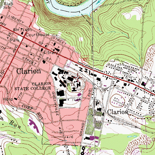 Topographic Map of Haskett House, PA
