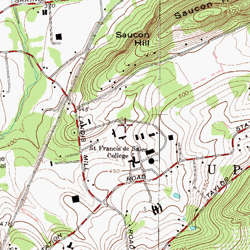 Topographic Map of Tocik/Conmy Recreation Area, PA