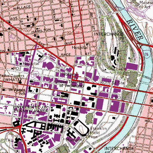 Topographic Map of Creese Student Union, PA