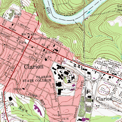 Topographic Map of Ceramics Laboratory Building, PA