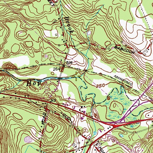 Topographic Map of Thornton Brook, CT