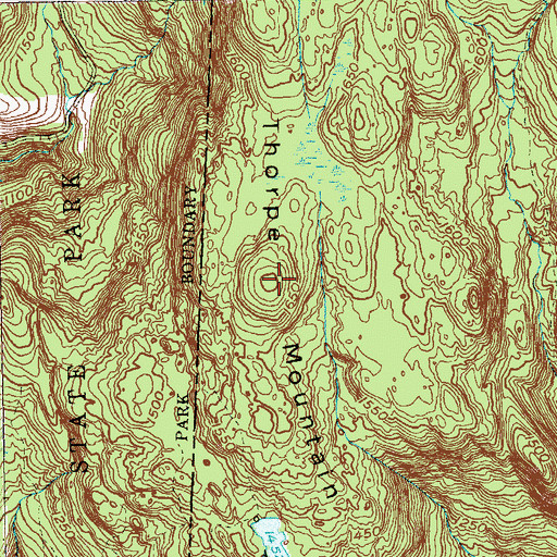 Topographic Map of Thorpe Mountain, CT