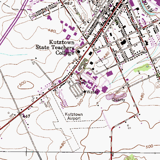 Topographic Map of John B White Multicultural Center, PA