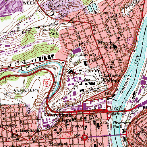Topographic Map of Acopian Engineering Center, PA