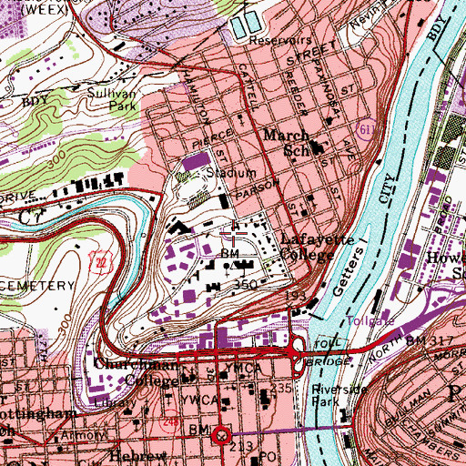 Topographic Map of Jesse A Kirby House, PA