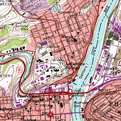 Topographic Map of Leslie F Gates Hall, PA