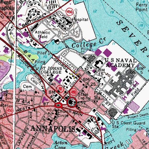 Topographic Map of Barr Buchanan Center, MD