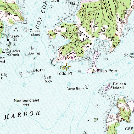 Topographic Map of Todd Point, CT