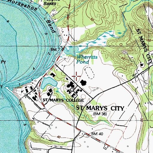 Topographic Map of Schaefer Hall, MD