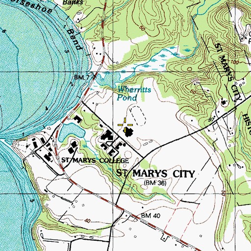Topographic Map of Somerset Gymnasium, MD