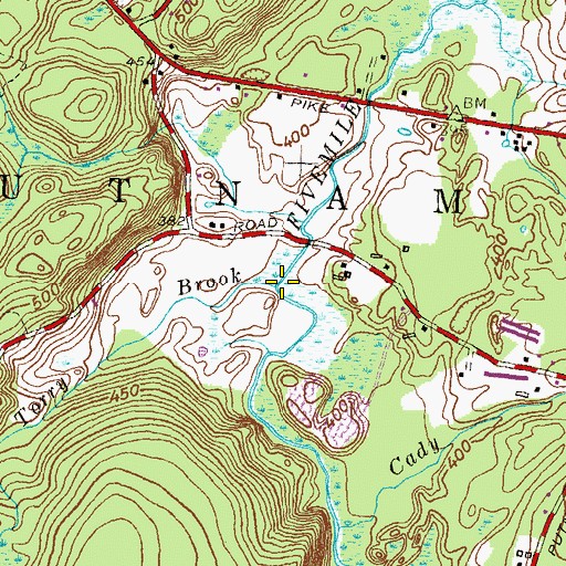 Topographic Map of Torry Brook, CT