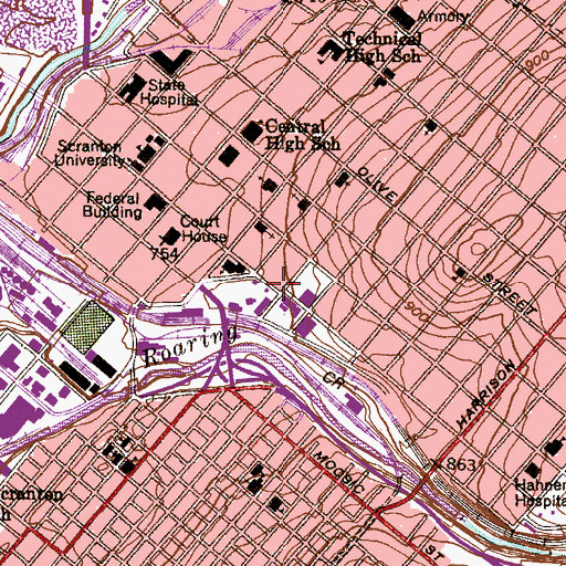Topographic Map of Sheila Jordan Murray Memorial Rock Garden, PA