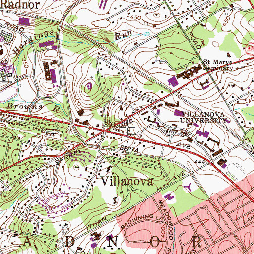 Topographic Map of Reverend Thomas C Middleton Hall, PA