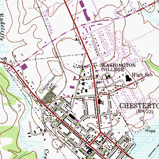 Topographic Map of Daly Hall, MD