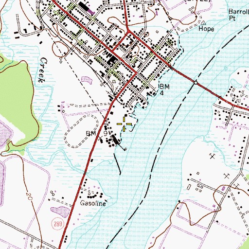 Topographic Map of Lelia Hynson Pavilion, MD