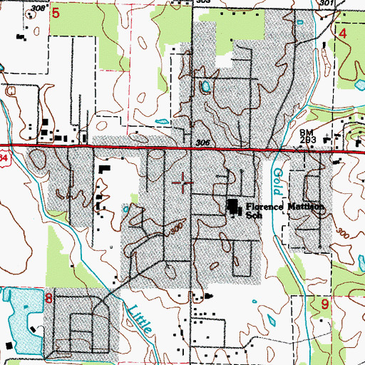 Topographic Map of Conway Fire Department Station 2, AR