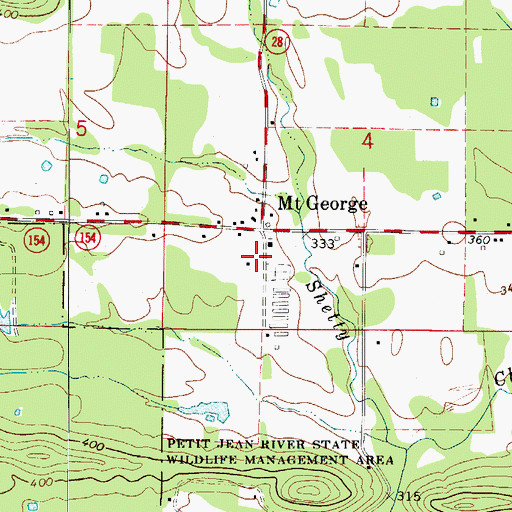 Topographic Map of Galla Rock Fire Department Station 3, AR