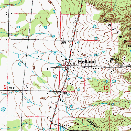 Topographic Map of Holland Fire Department, AR