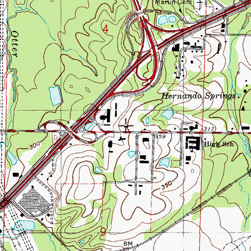 Topographic Map of Little Rock Fire Station 18, AR
