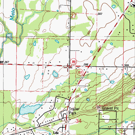 Topographic Map of North Pulaski Fire Department Station 1, AR
