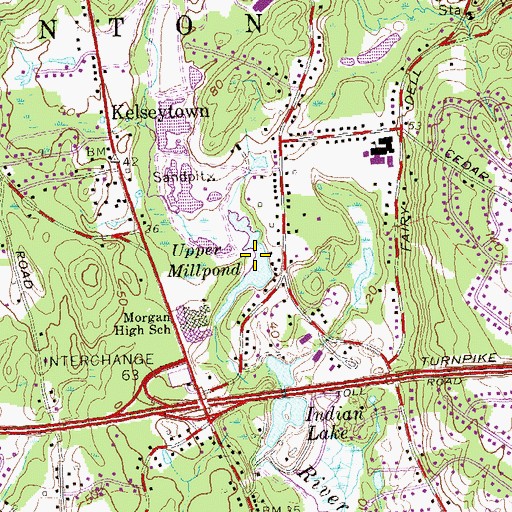 Topographic Map of Upper Millpond, CT