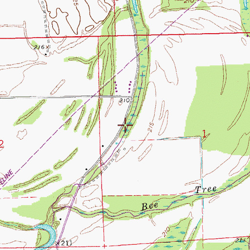 Topographic Map of R and I Volunteer Fire Department, AR