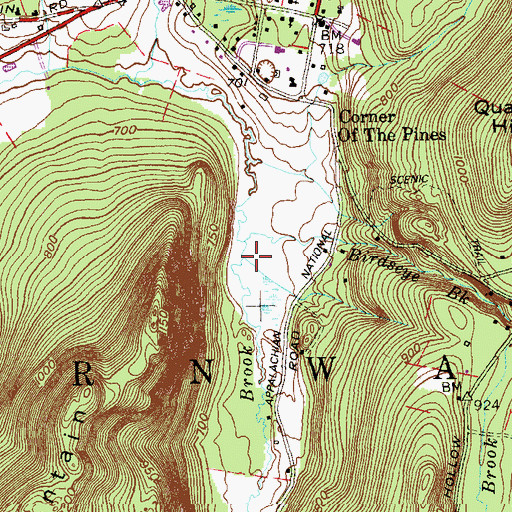 Topographic Map of Valley Brook, CT