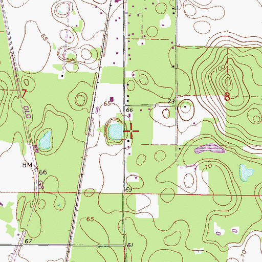 Topographic Map of Unity Temple of Deliverance, FL