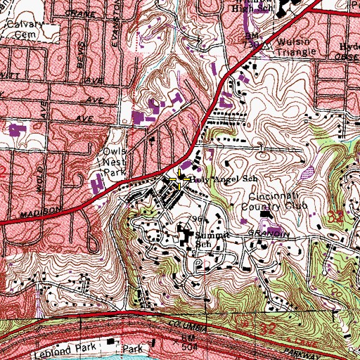 Topographic Map of Springer School, OH